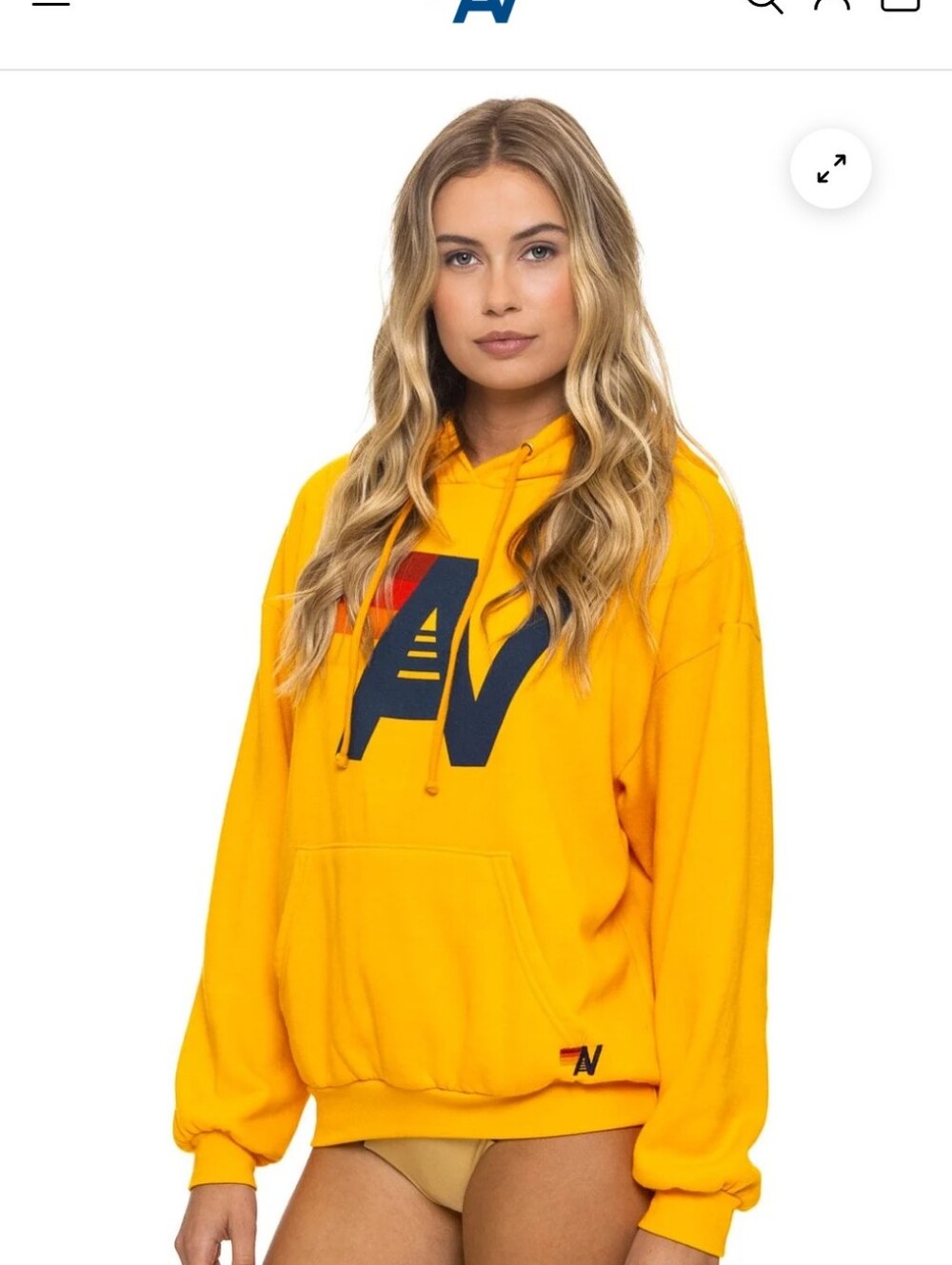 Aviator Nation NWT! Unisex Yellow/Gold Logo Pullover Hoodie